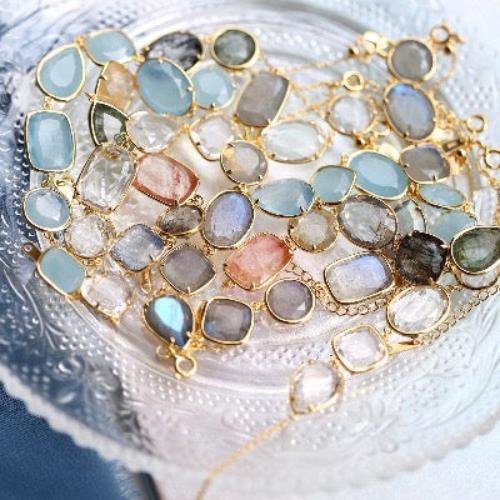 Crystals de quartz arc-en-ciel Bracelets à 5 pierres