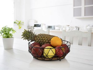 Fruit bowl metal bread basket around neo Ø 28 cm h 10 cm fruit basket metal black