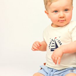 T-Shirt Sail Boat Baby | White Alyssum
