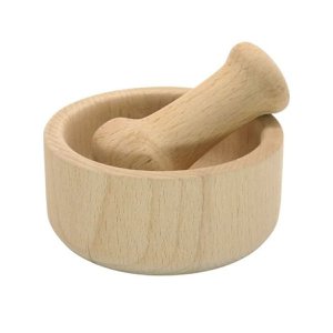 Fackelmann Wood Edition houten keukenvijzel en stamper