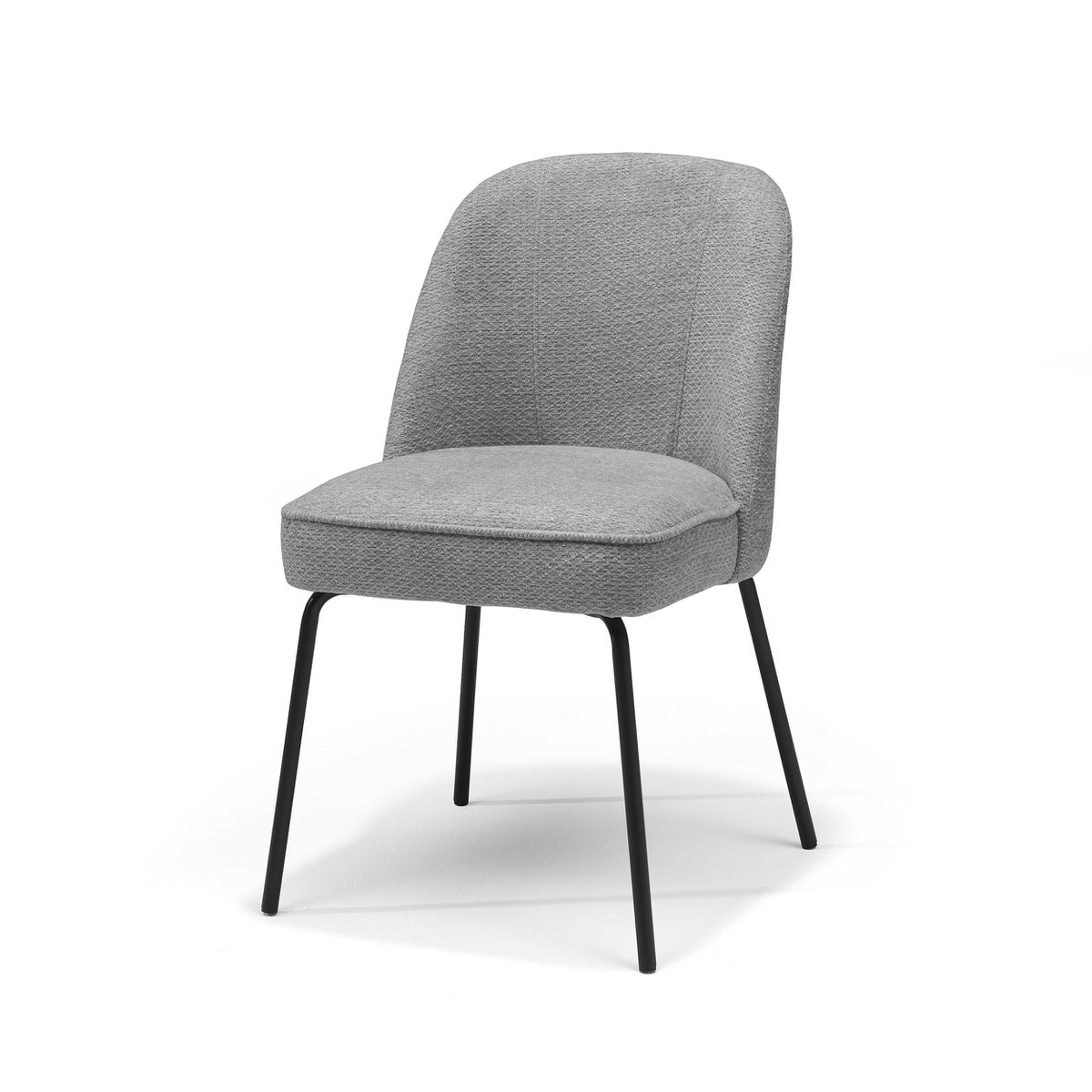 Chaise Luxor Tissu Noir Retro Bliss %2383 Gris UKFR