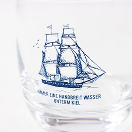 Whiskyglas van kristal “water onder de kiel” – maritiem ontwerp, gemaakt in de EU