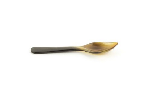 Set of 6 leaf-shaped teaspoons in hoof