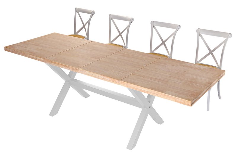 TAVOLO DA PRANZO ALLUNGABILE X-LOFT 140 - 180 - 220 x 90 CM ROVERE NORDISH / BIANCO. OK1374 (8472)