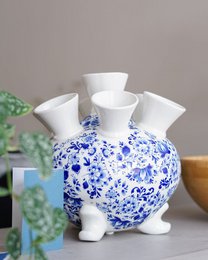 Vaso di tulipano sulle gambe xl - fiore grazioso - ceramica - 30 cm