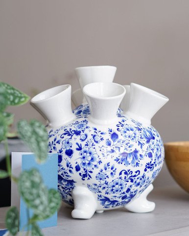 Vaso di tulipano sulle gambe xl - fiore grazioso - ceramica - 30 cm