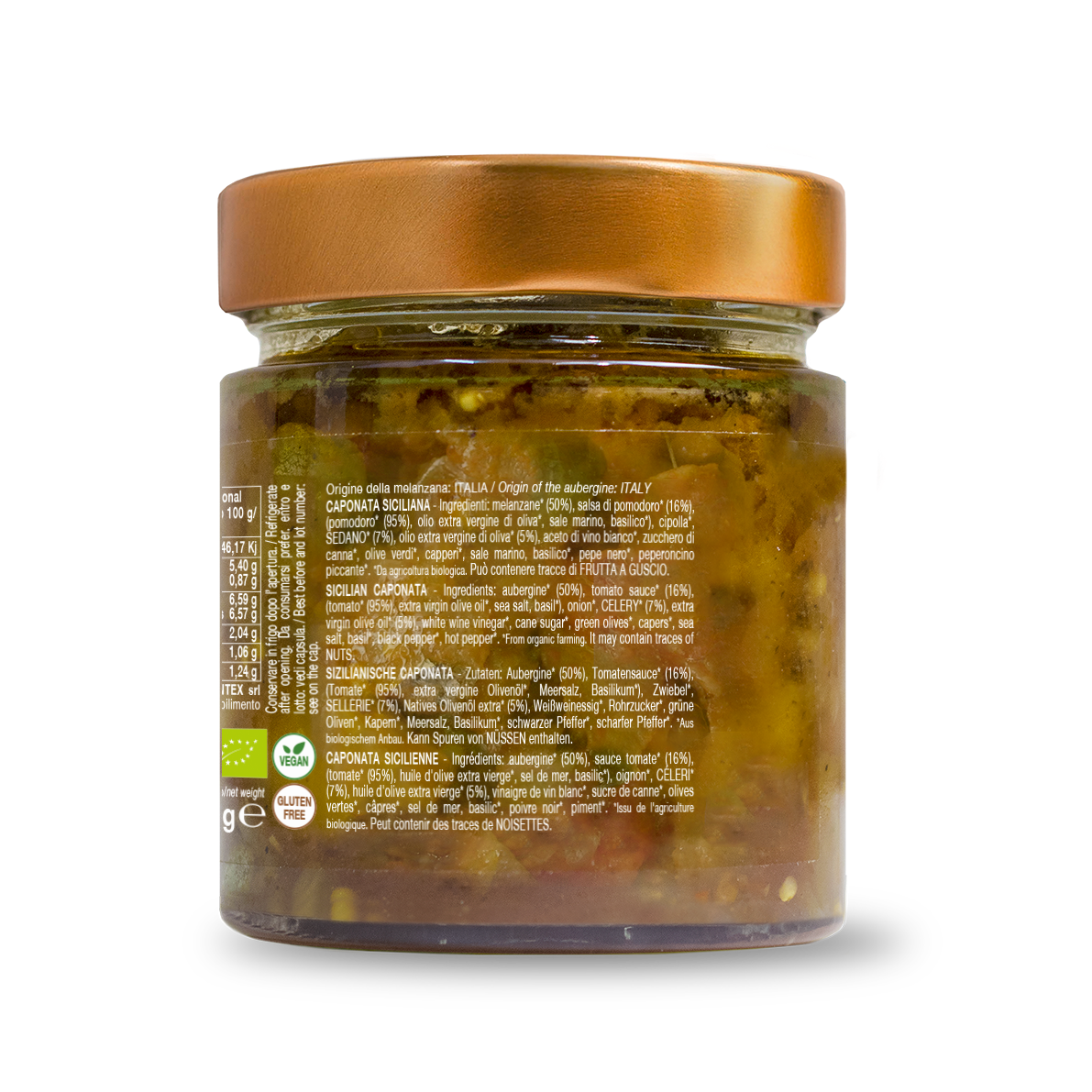 Siciliaanse biologische caponata 190g