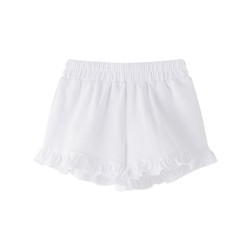 Shorts bianchi per neonata con volant BGV66612