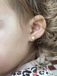 Ohrringe Blume weiß / Kinderkollektion