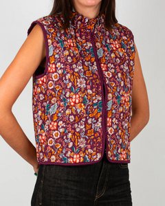 Morris women's purple sleeveless quilted vest