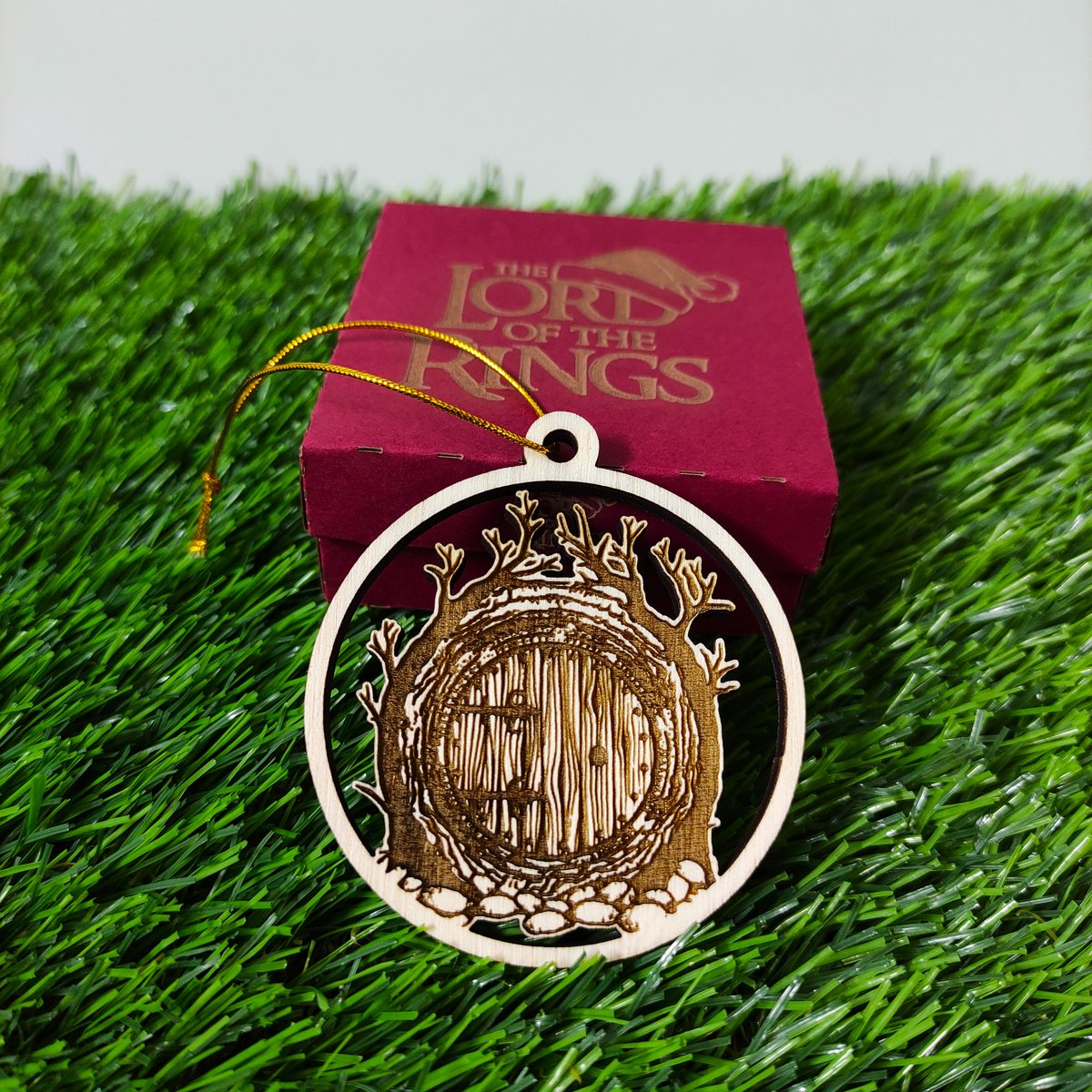 Conjunto de 6 adornos navideños de madera del Señor de los Anillos, regalo geek, adornos de árbol de Navidad, decoración del hogar, decoración navideña ecológica, LOTR