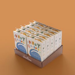Malebog og prik til prik spil - Scrollino DINO by Dots