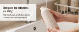 Ecofy Earth Friendly Eco Kildevandsflaske til kontor og skoler | Vandflaske i rustfrit stål til børn og voksne lavet med risskaller | Lækagesikker |1 enhed, 900 ml | TUV certificeret