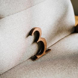 Set von 1-10 Zahlen für die Platzierung von Ereignisetisch, freistehende Holztischmarkierungen