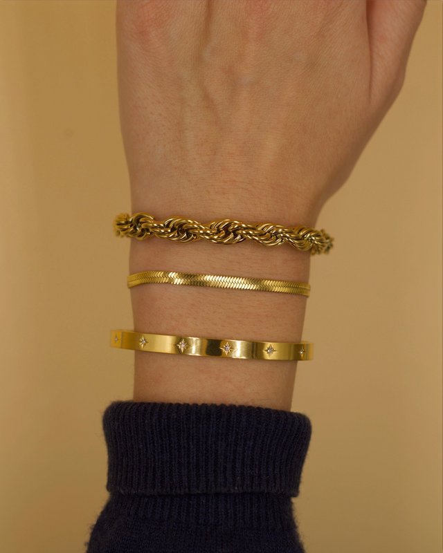 Esmeralda - 8mm Twist Bracelet Gold