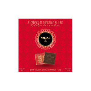 Schachtel mit 8 Quadraten Milchschokolade - 39 g