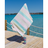 TOWEL TO GO PALERMO Cotton Beach Towel 180x100 cm | Lightweight | Mint / Pink | with Gift Box