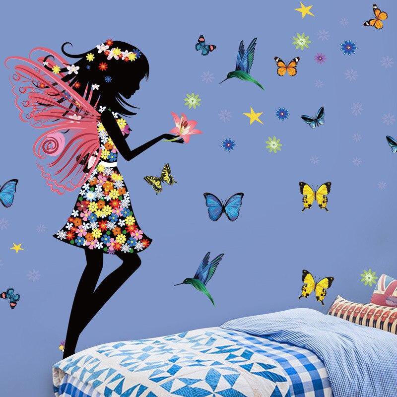Wall stickers for girl's room Butterfly fairy