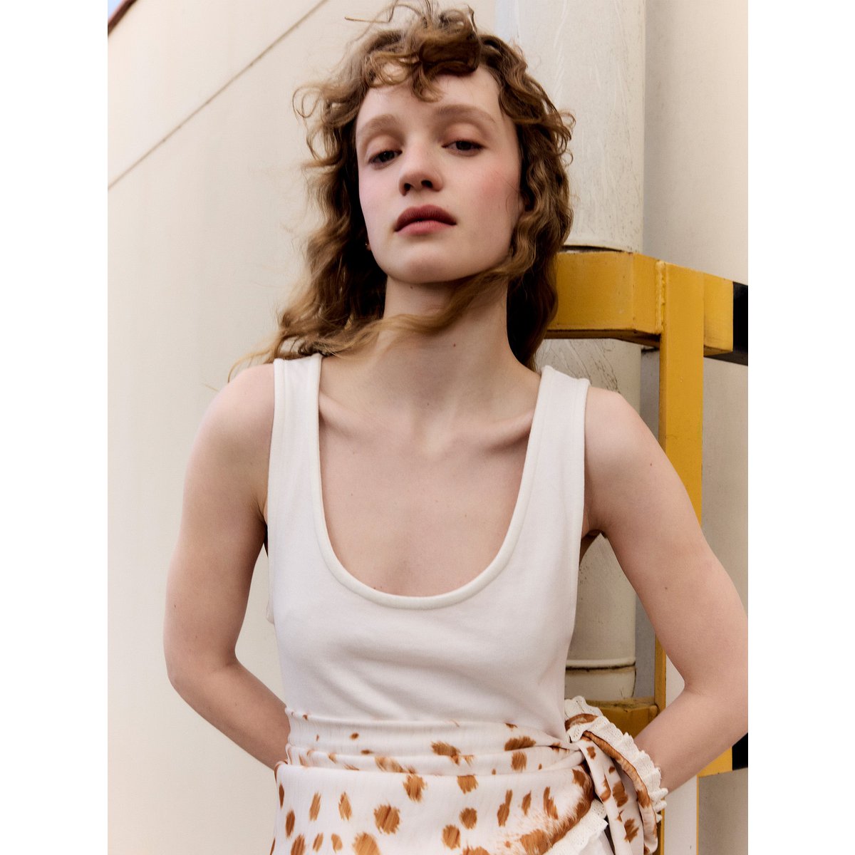 Printworks witte midi-jurk