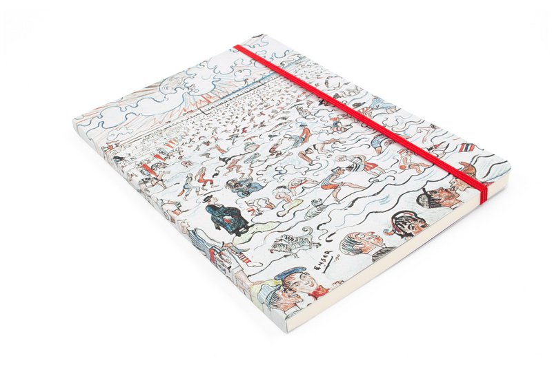 Softcover-Buch A5, James Ensor, Die Bäder in Ostende