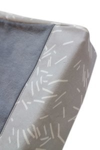 Changing mat cover - Gray confetti/Old blue teddy