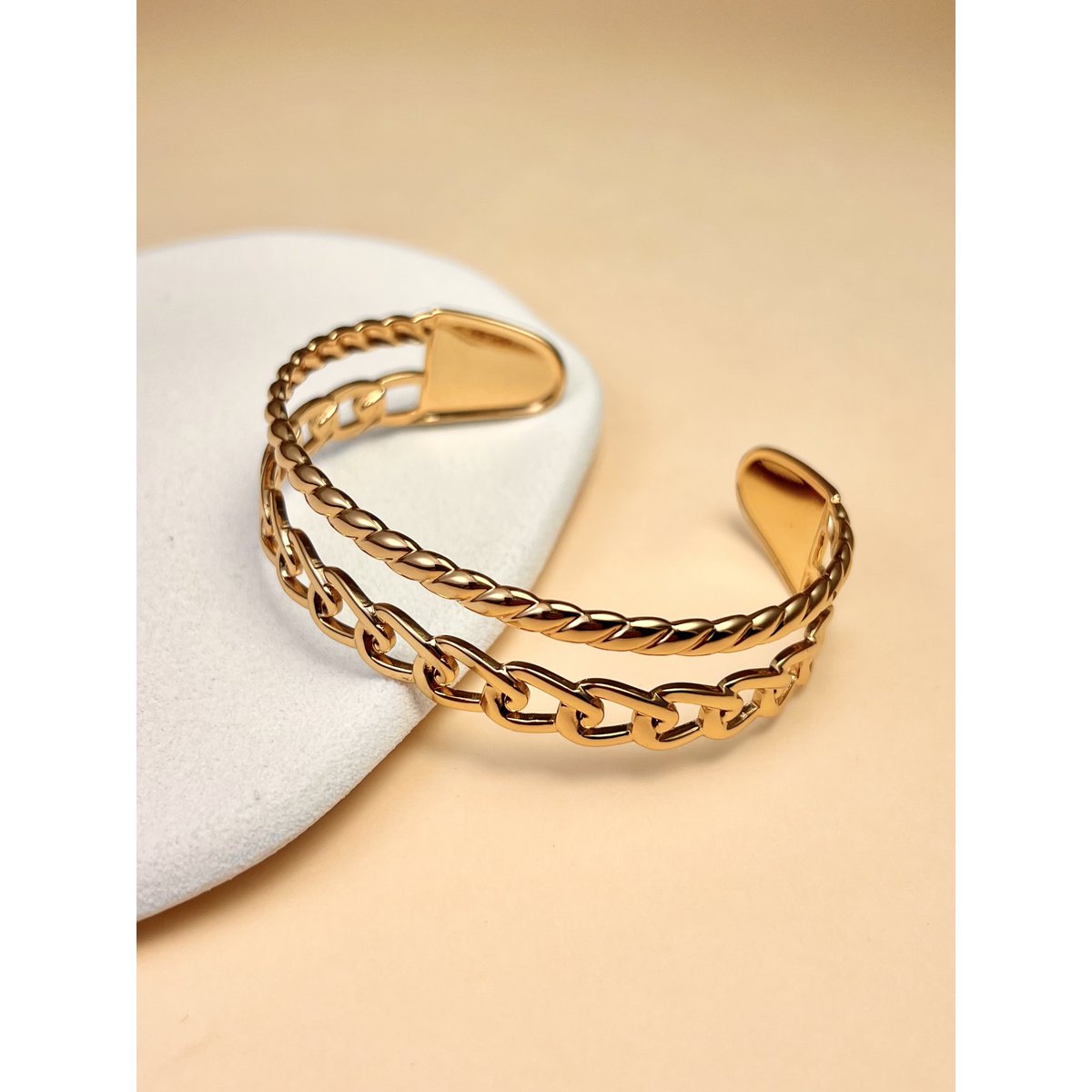 Elegant Golden Twice Double -Channel Jack