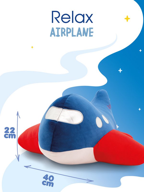Juguete blando, relajarse - avión (40 cm)