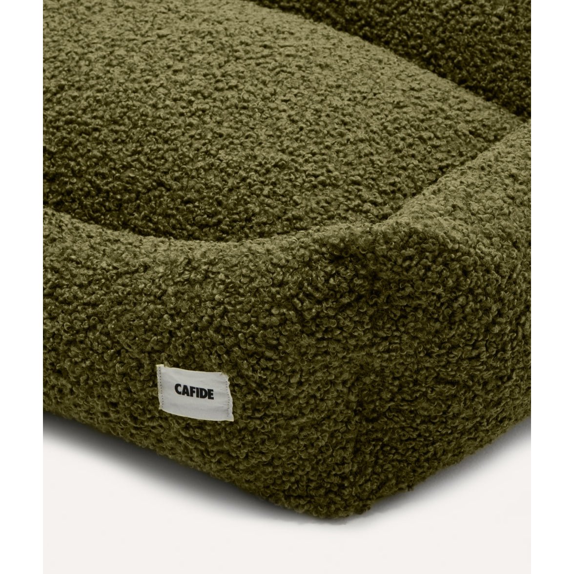 Green Sheepskin Dog Bed, Snozy