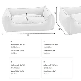 Wechselbezug Hundebett Box Bett Paddy creme