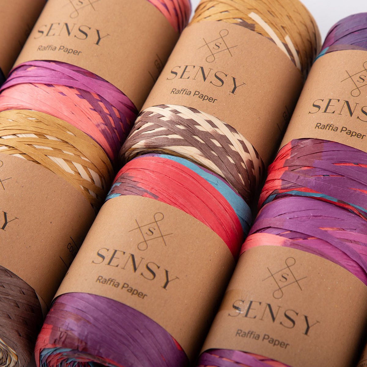 Sensy Premium 317 iarde %100 Carta di rafia multicolore