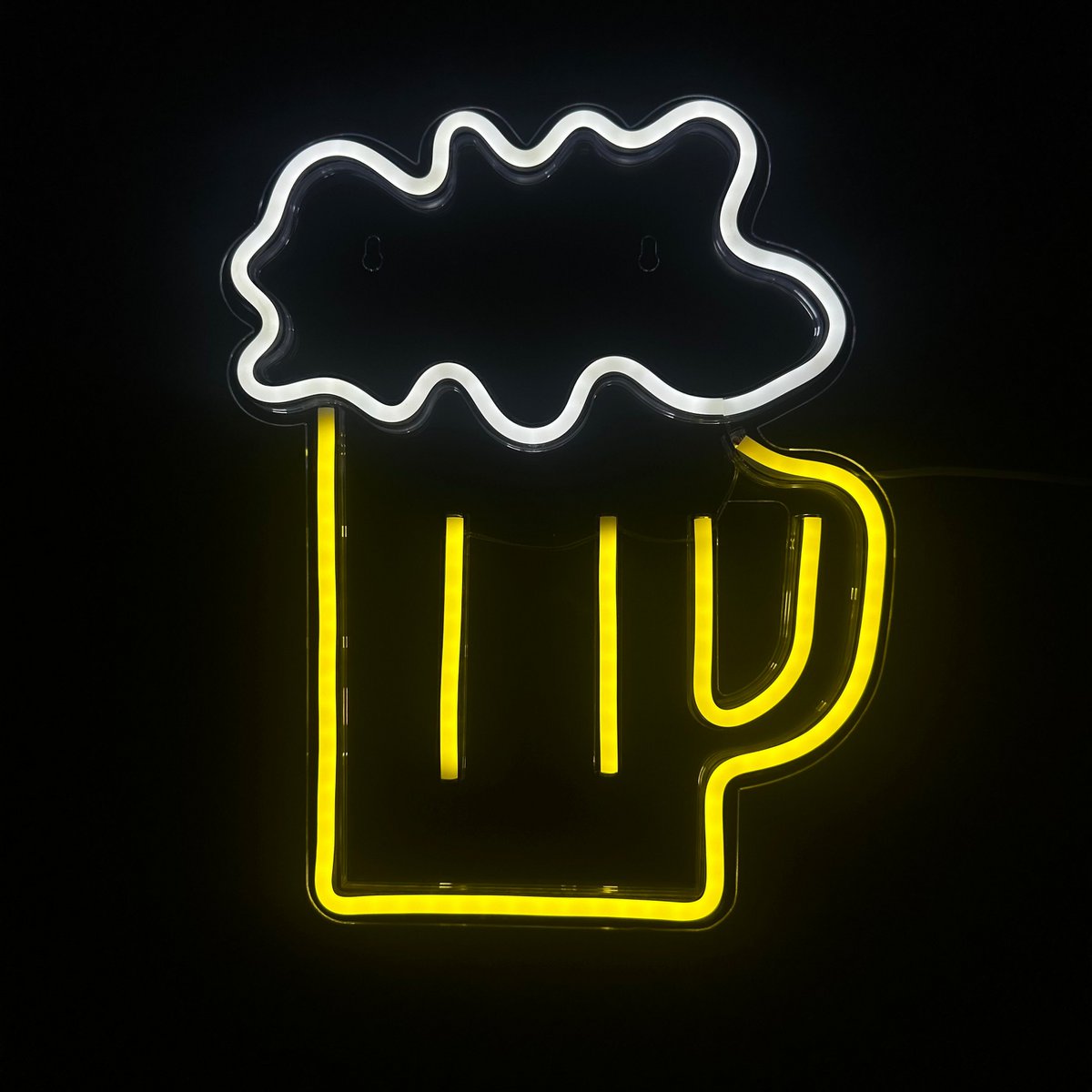 Neon Lamp - Beer Glass - Dimmable - Incl. Hanging hooks - Neon Sign - 35 x 29 cm
