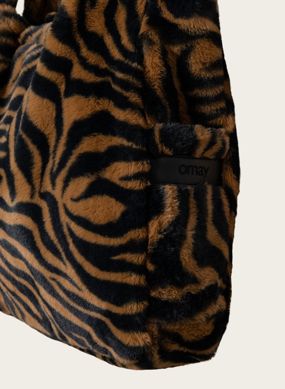 Omay Klassisk Taske Zebra Brun