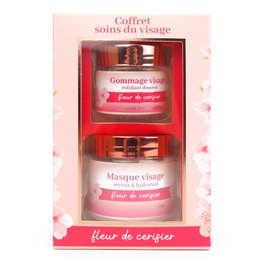Hydratisierende Maskenbox und Gesichtscrub - Kirschblüte - Roségold Edition