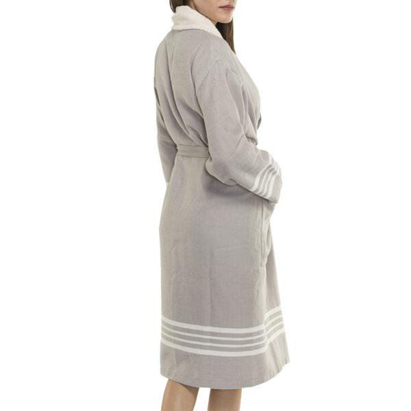 Hammam Bathrobe Him and Her Taupe