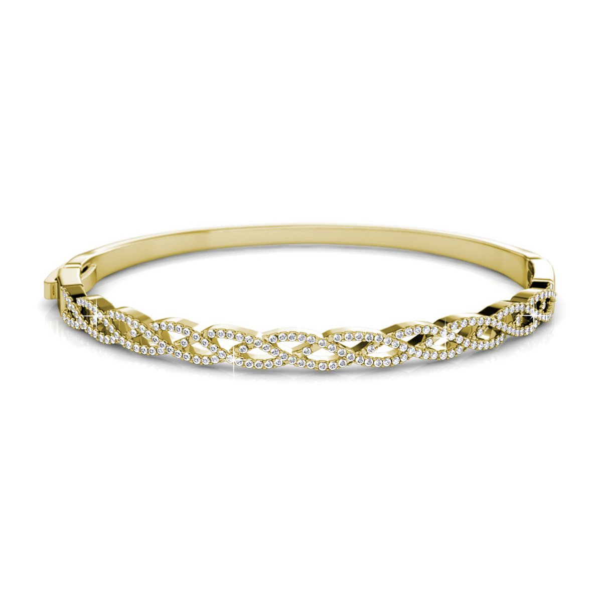 Bracelet Braided - Doré et Cristal