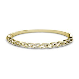 Bracelet Braided - Doré et Cristal