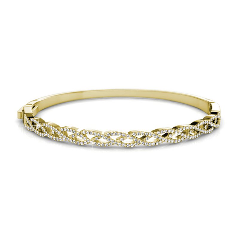 Bracelet Braided - Doré et Cristal