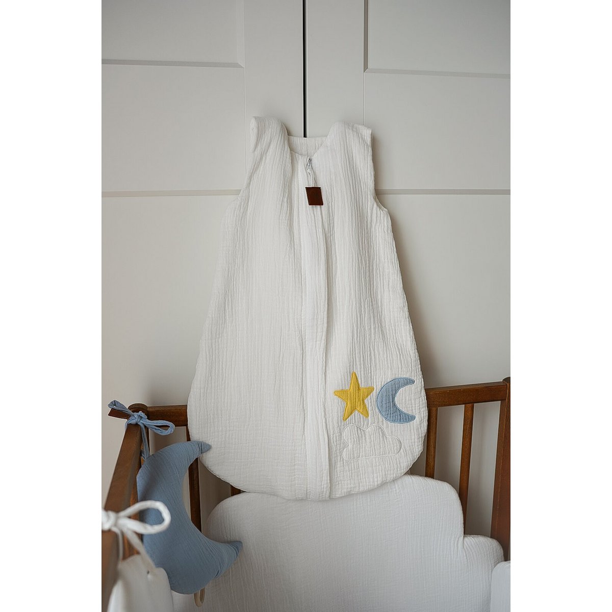 Hi Little One - Mousseline 2 couches Day & Night Blanc