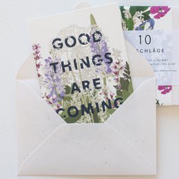 Umschläge 10er Set C6 créme gepunktet aus italienischem Papier