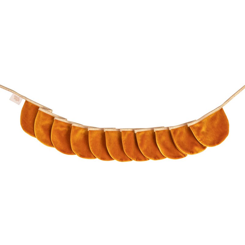 Guirlande de velours « Gold Pearl » avec demi-lunes