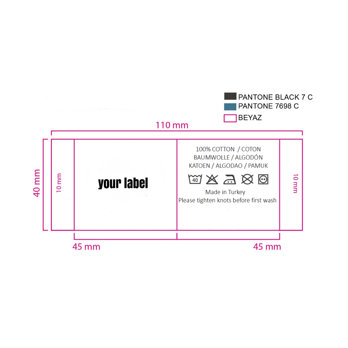 Make your own brand: bath towel, beach towel, hammam towel - "Private Label"