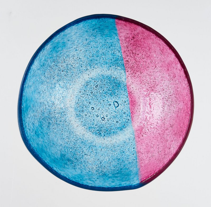 Artisano Bowl Soup 16x6 Blue & Magenta