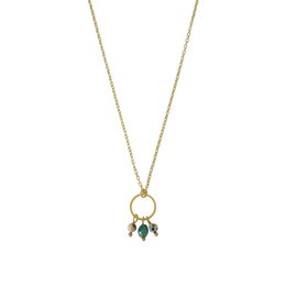 Ring & Edelstenen Ketting - Goud