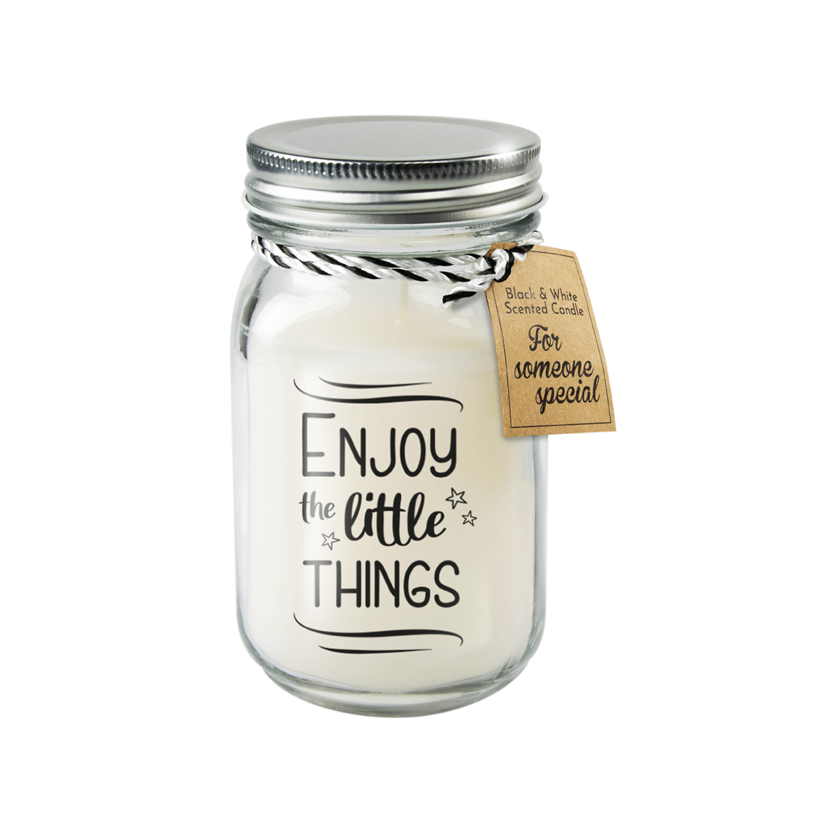 Black & White scented candles - Enjoy the little things