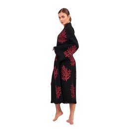 Kimono Largo Coral-Negro