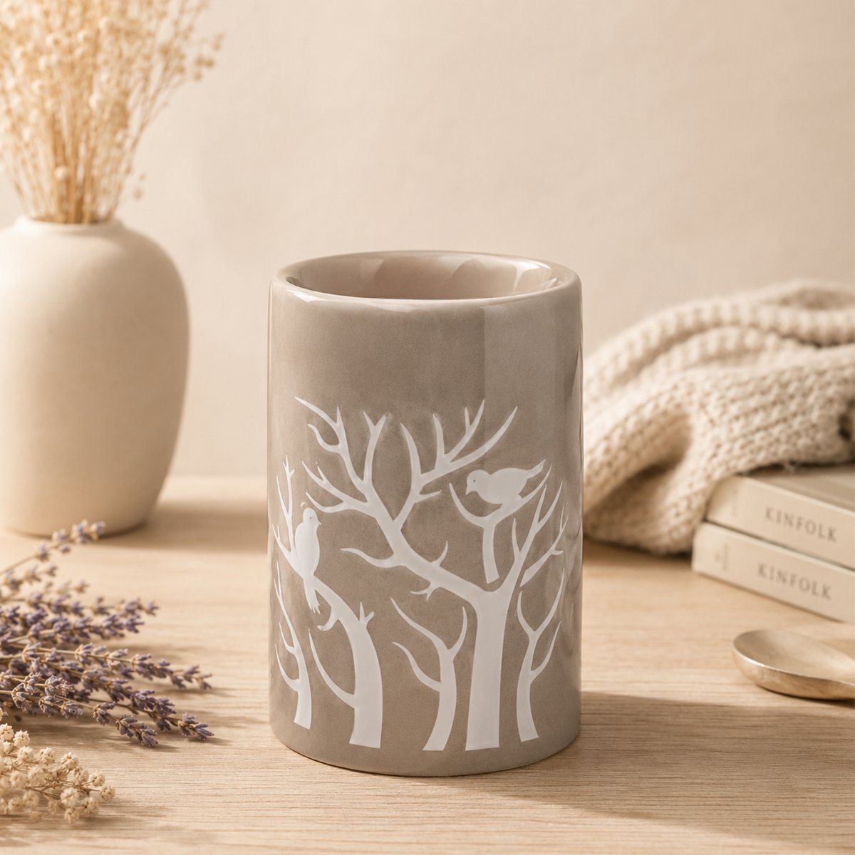 Parfumbrander – Grey Treebee – Verspreiding van geurende was, etherische oliën – Aromatherapie-accessoire – Decoratief cadeau-idee