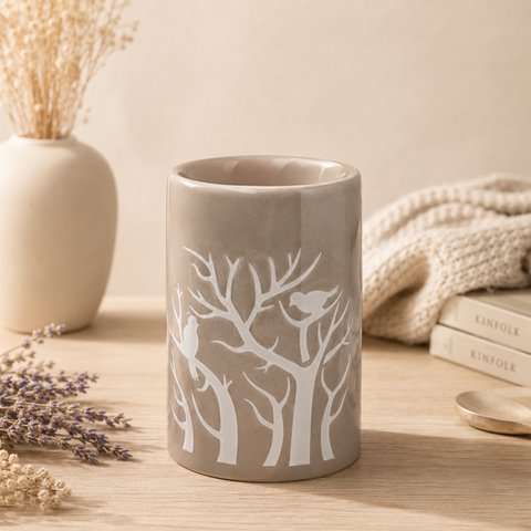 Duftbrenner – Graue Baumbiene – Diffusion von duftenden Wachsen, ätherischen Ölen – Aromatherapie-Accessoire – dekorative Geschenkidee