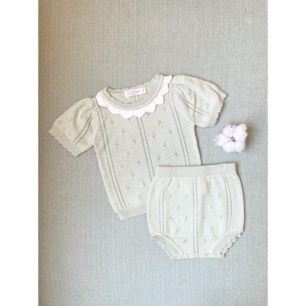 Anna gebreide set (top & broek)