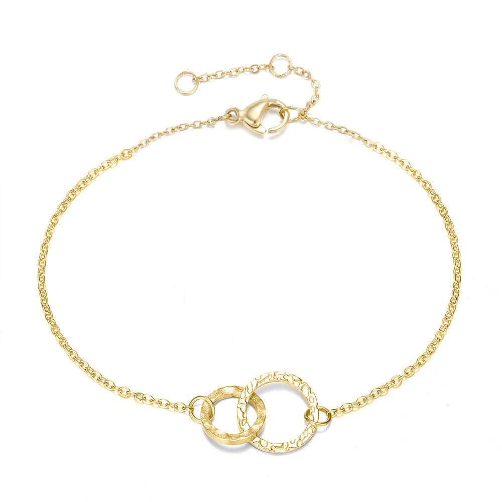 Bracelet "DOUBLE CIRCLE" Gold Plated