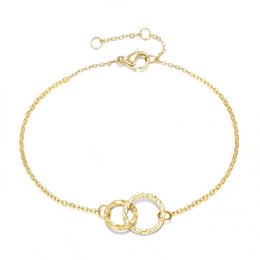 Armbånd "DOUBLE CIRCLE" Forgyldt